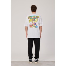 Nomarc Catch The Sun Renkli Baskılı Beyaz Tshirt