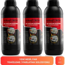 Kraftech Yeni Nesil Buharlı Far Temizleme Sıvısı Far Parlama Solüsyonu Kloroform 3 kg