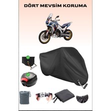 Breen Honda Crf1100L Africa Twin Için Arka Çanta Ve Kilit Uyumlu Siyah Motosiklet Branda, Güvenli