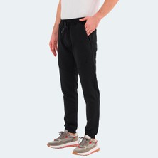 Slazenger VENOM Erkek Fermuar Cepli Slim Fit Siyah Eşofman Altı