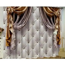 Özel Tasarım Ultra Hd  Marka Fon Perde Blackout Mikro Petek Kumaş Çift Kanat Perde 280*240CM Elite Model