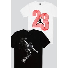 Rock&Roll Yirmi Üç Beyaz, Pro Smaç Erkek Tişört 2'li Eko Paket