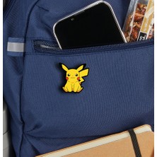 Rozzy Lab Pokemon 4lü Mini Ahşap Rozet Set - Pikachu Bulbasaur Squirtle Charmander - Broş - Yaka Çanta Aksesuar