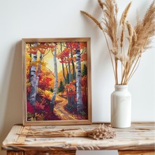 Wood Design World Ahşap Çerçeve 40   x   60 cm Modern Uv Baskı Tablo