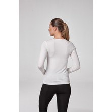 Relactive Kadın Büzgülü V Yaka Uzun Kollu Body Bluz