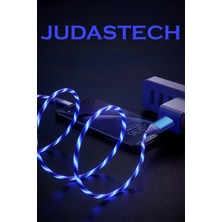 Judas J22 Micro USB Akan LED Işıklı Şarj Kablosu -2mt