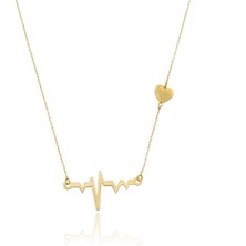 İryum 14K Altın Kalbimin Ritmi Kolye  4N37012