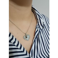 Çelik 1.sınıf Çelik Kararma Yapmaz Kalp Figürlü Silver Kolye