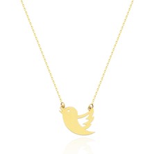 İryum 14K Altın Minik Kuş Kolye  4N37018