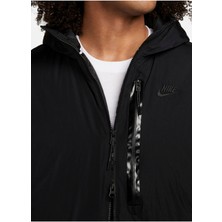 Nike Siyah Erkek Kapüşonlu Mont DQ4742-010 M Nk Tf Fılled Jkt Wvn T