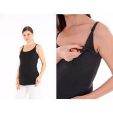 Meghan L.A Hamile 2'li Set Pamuklu Esnek Kumaş Emzirme Atleti