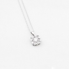 Necati Gün Pırlanta Montür Zirkon Taş Gümüş Kolye