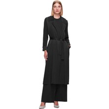 Miss Dalida Siyah Biye Detaylı Triko Yelek T25K-1006