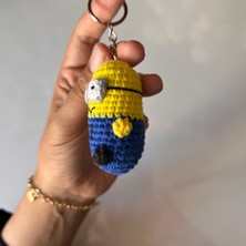 Marifetli Tığım Amigurumi minion Örgü Anahtarlık / anneye hediye / arkadaş hediyesi / çanta süsü