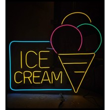 Çizgi Neon Cizgineon Ice Cream Işıklı Neon LED Duvar Dekarasyon