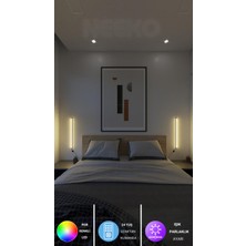 Neeko 2 Adet Mini Duvar Aplik Uzaktan Kumandalı Rgb LED 16 Renk