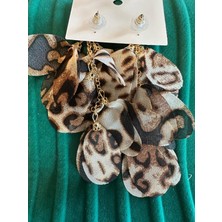 Oopsin Vogue Leopar Sallantılı Küpe