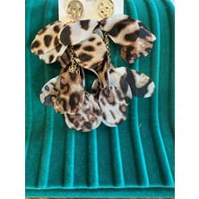 Oopsin Vogue Leopar Sallantılı Küpe