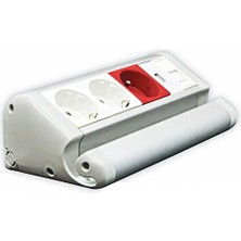 NE-AD Donatilabi̇li̇r Pri̇z Bloklari 5 Modül Tezgah Alti Pri̇z Kutusu (Beyaz) / 3305-03