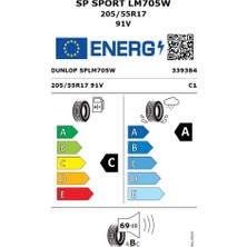 Dunlop 205/55 R17 Tl 91V Sp Sport LM705 Oto Yaz Lastiği ( Üretim Yılı: 2024 )