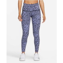 Nike One Df Hr Tght Leopard Kadın Tayt DM7274-569