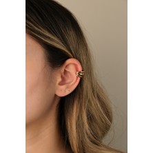 Çildan Womens Gold Özel Tasarım Üçlü Kıkırdak Küpe
