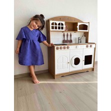 Özka Wooden Toys Montessori  Mutfak 7 Adet Set Hediyeli (Ahşap-Beyaz)