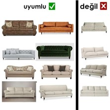 Akbu Kadife 3 3 1 1 Lastikli Kanepe Örtüsü | Lastikli Koltuk Örtüsü | Koltuk Kılıfı Takımı