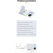 Zoli 30W 4'ü 1 Arada Kablosuz Şarj Cihazı Standı Hızlı Şarj Istasyonu-I Phone-Samsung