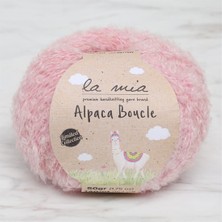 La Mia Alpaca Boucle 50 gr Pembe El Örgü Ipi - L332 - 34387