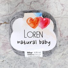 Loren Natural Baby Gri El Örgü Ipi - R0042