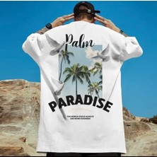 Amor Man  Büyük Beden Özel Tasarım Paradise Sırt Baskılı Yeni Stil Battal Erkek T-Shırt