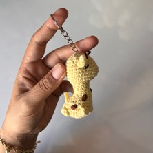 Marifetli Tığım Zürafa Örgü Anahtarlık / Amigurumi