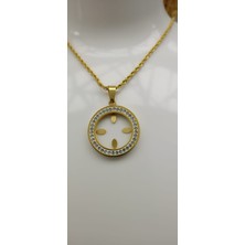 Çelik Kararma Yapmaz Çeyrek Yuvalı Kolye