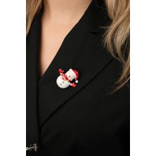 Çildan Womens Yılbaşı Koleksiyonu Kardan Adam Broş