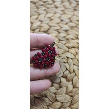 Kırmızı Kalp Formunda 3x2 cm Kristal Taş Işlemesi Cevşen / Dualı Kolye Maşallah