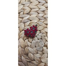 Kırmızı Kalp Formunda 3x2 cm Kristal Taş Işlemesi Cevşen / Dualı Kolye Maşallah
