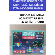 Manyetik Renkler ve Şekiller Yaratıcı Aktivite Seti (Stem Modeline Uygun) 132 Parça
