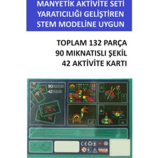 Manyetik Renkler ve Şekiller Yaratıcı Aktivite Seti (Stem Modeline Uygun) 132 Parça