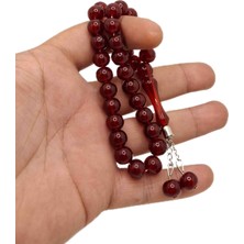 Han Ticarethane Koyu Yeşil Küre Kesim Toz Kehribar Tesbih