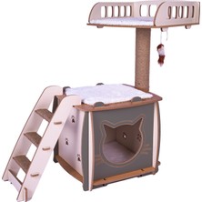 Patihomes Pro Kedi Evi Xl Yataklı - Kedi Tırmalaması