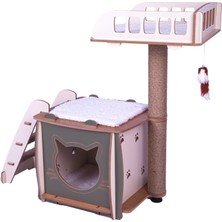 Patihomes Pro Kedi Evi Xl Yataklı - Kedi Tırmalaması