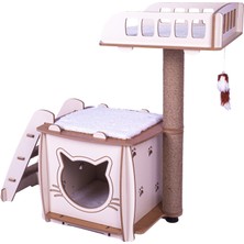 Patihomes Pro Kedi Evi Xl Yataklı - Kedi Tırmalaması
