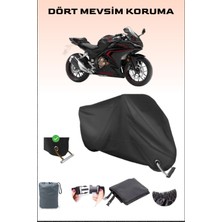 Breen Honda Cbr 500R Için Kilit Uyumlu Siyah Motosiklet Branda, Güvenli, Su Geçirmez
