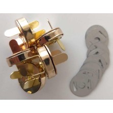Çanta Aksesuar Örgü Çantaya Mıknatıslı Çıtçıt Light Gold 5li Paket