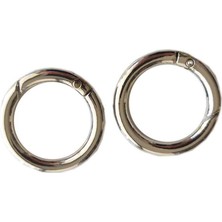 Çanta Aksesuar Ikili 2.5 cm Gümüş Renk Yaylı Halka Örgü Çanta Için