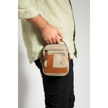 Erkek Postacı Çanta Elde Tutma Omuz Çantası 18*12 cm Çapraz Askılı Çanta Mega Çanta Kanvas Kumaş