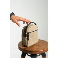 Erkek Omuz Çantası Elde Tutma 18*12 cm Çapraz Askılı Postacı Çantası Mega Çanta Kanvas Kumaş