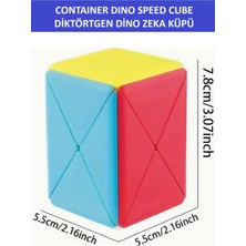 Dikdörtgen Dino Stıckersız Profesyonel Speed Cube -Zeka Küpü - Sabır Küpü - Muhteşem Bir Hediye