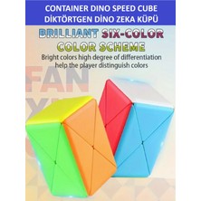 Dikdörtgen Dino Stıckersız Profesyonel Speed Cube -Zeka Küpü - Sabır Küpü - Muhteşem Bir Hediye